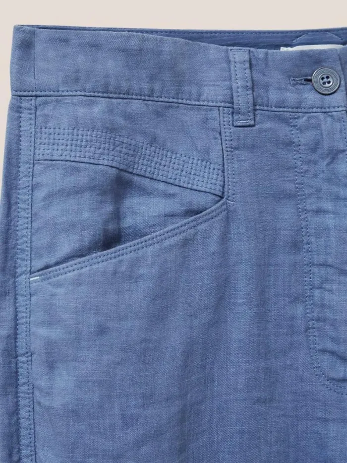 White Stuff TROUSERS Harper Linen Trouser Mid Blue 8211 Women White Stuff TROUSERS Harper Linen Trouser Mid Blue 8211 Women