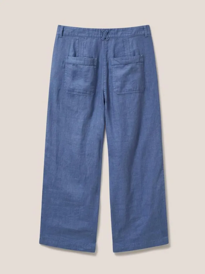 White Stuff TROUSERS Harper Linen Trouser Mid Blue 8211 Women White Stuff TROUSERS Harper Linen Trouser Mid Blue 8211 Women