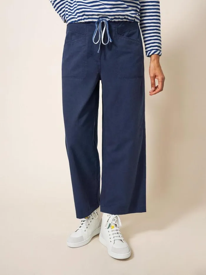 White Stuff TROUSERS Harper Wide Leg Trouser Dark Navy 8211 Women