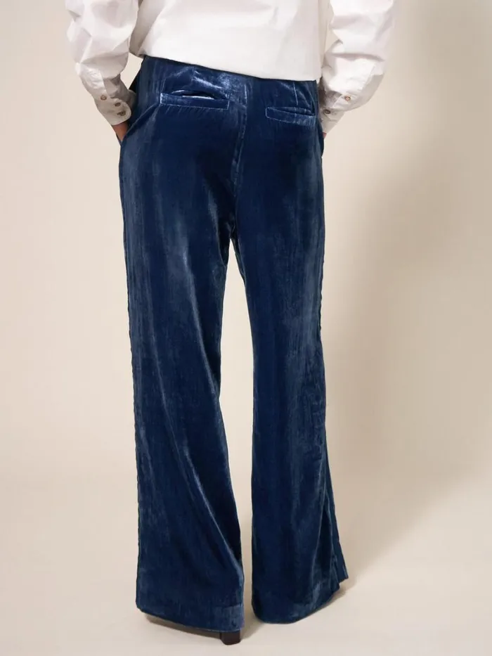 White Stuff TROUSERS Jenny Velvet Wide Leg Trouser Deep Blue 8211 Women White Stuff TROUSERS Jenny Velvet Wide Leg Trouser Deep Blue 8211 Women