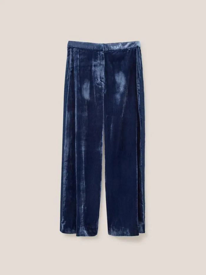 White Stuff TROUSERS Jenny Velvet Wide Leg Trouser Deep Blue 8211 Women White Stuff TROUSERS Jenny Velvet Wide Leg Trouser Deep Blue 8211 Women