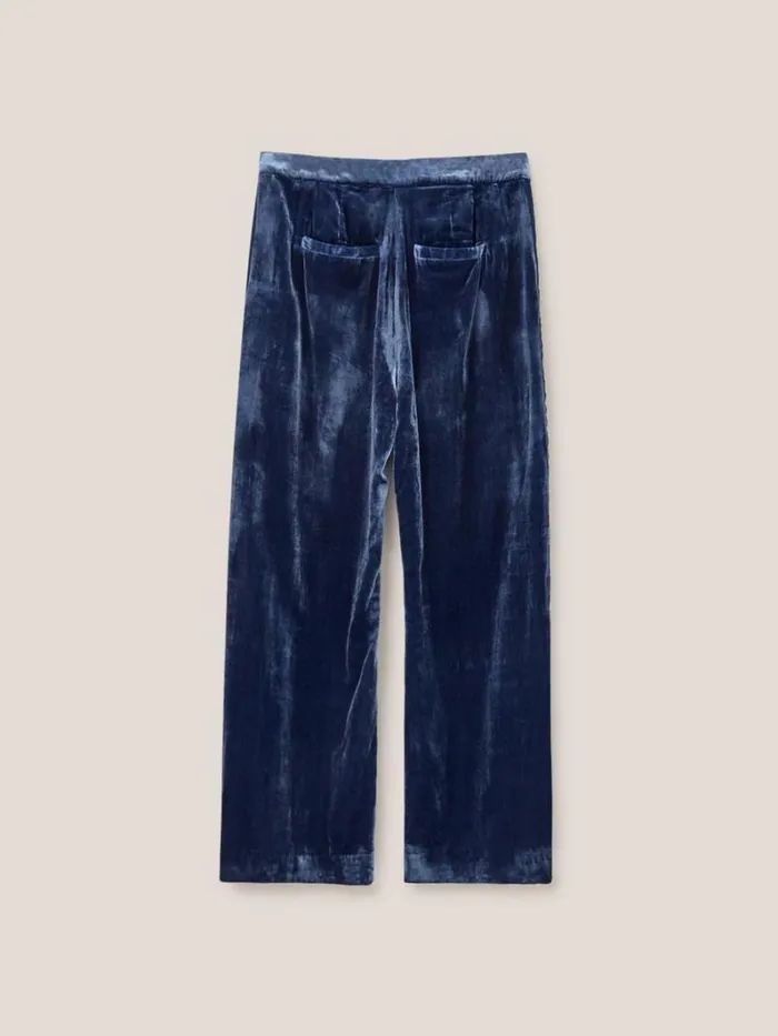 White Stuff TROUSERS Jenny Velvet Wide Leg Trouser Deep Blue 8211 Women White Stuff TROUSERS Jenny Velvet Wide Leg Trouser Deep Blue 8211 Women