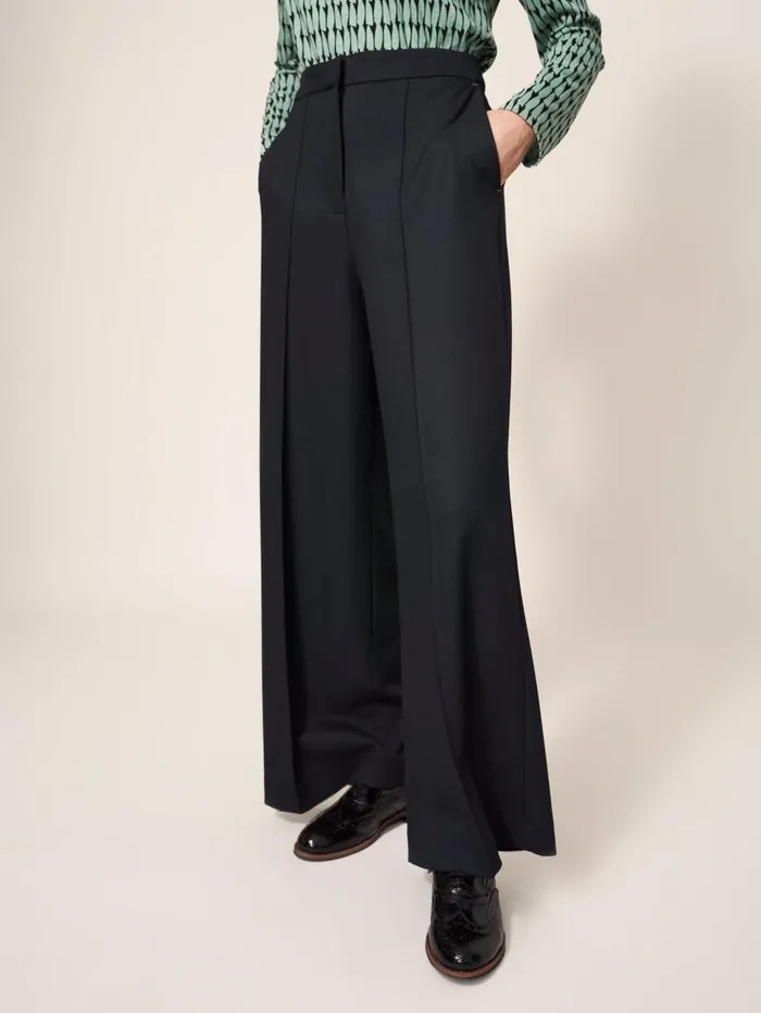White Stuff TROUSERS Jenny Wide Leg Trouser Pure Black 8211 Women White Stuff TROUSERS Jenny Wide Leg Trouser Pure Black 8211 Women