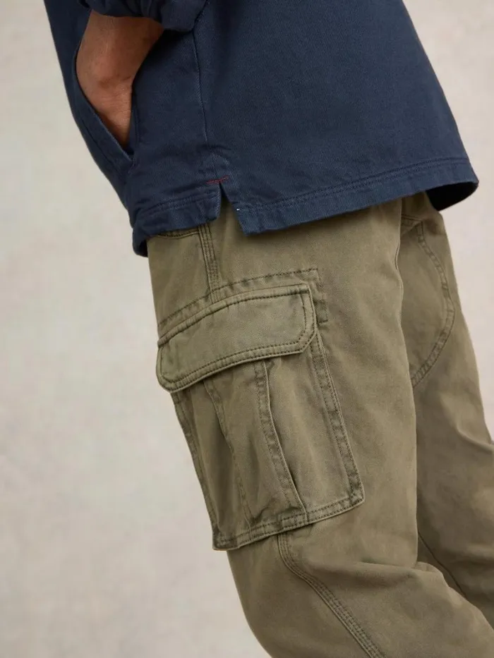 White Stuff TROUSERS Kegworth Organic Cargo Trouser Khaki Green 8211 Men