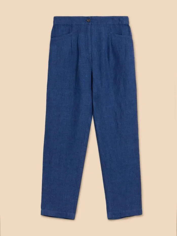 White Stuff TROUSERS Linen Rowena Trousers Dark Navy 8211 Women White Stuff TROUSERS Linen Rowena Trousers Dark Navy 8211 Women