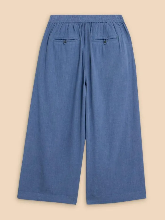 White Stuff TROUSERS Lisette Culotte Mid Blue 8211 Women White Stuff TROUSERS Lisette Culotte Mid Blue 8211 Women