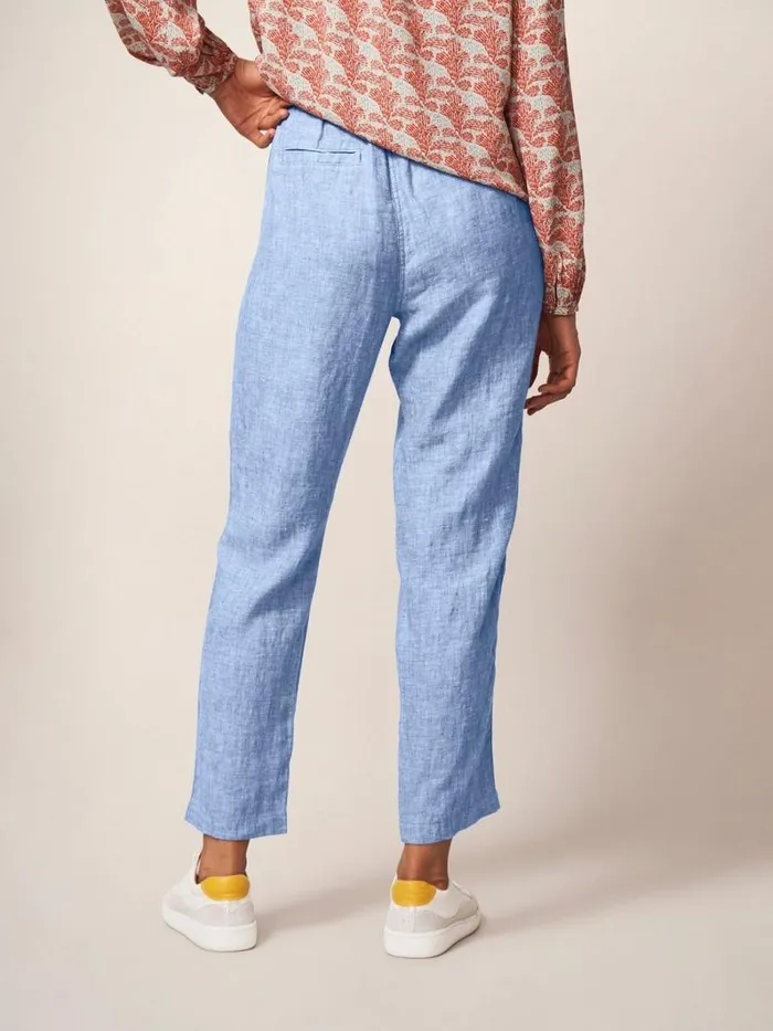 White Stuff TROUSERS Rowena Linen Trouser Chambray Blue 8211 Women White Stuff TROUSERS Rowena Linen Trouser Chambray Blue 8211 Women