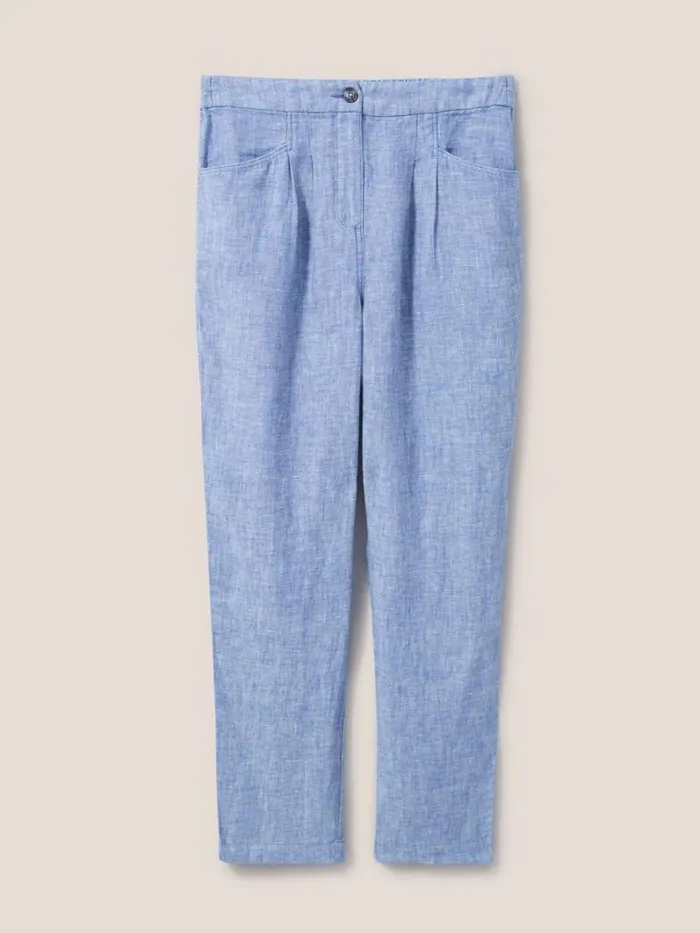 White Stuff TROUSERS Rowena Linen Trouser Chambray Blue 8211 Women White Stuff TROUSERS Rowena Linen Trouser Chambray Blue 8211 Women