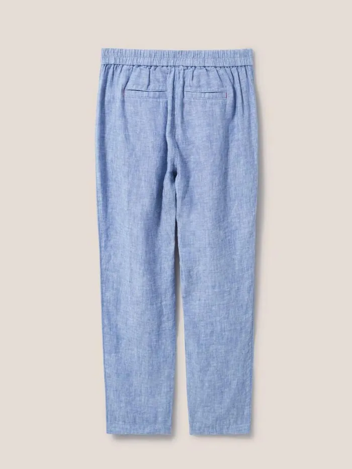 White Stuff TROUSERS Rowena Linen Trouser Chambray Blue 8211 Women White Stuff TROUSERS Rowena Linen Trouser Chambray Blue 8211 Women