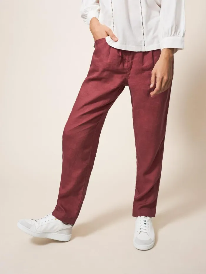 White Stuff TROUSERS Rowena Linen Trouser Dk Plum 8211 Women White Stuff TROUSERS Rowena Linen Trouser Dk Plum 8211 Women