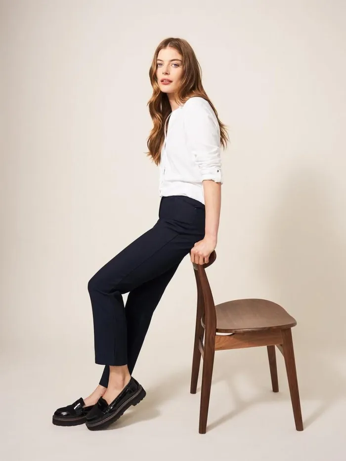 White Stuff TROUSERS Savannah Stretch Trousers Pure Black 8211 Women