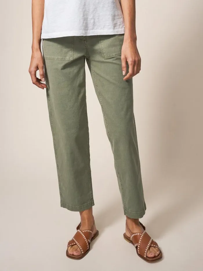 White Stuff TROUSERS Tessa Chino Mid Green 8211 Women