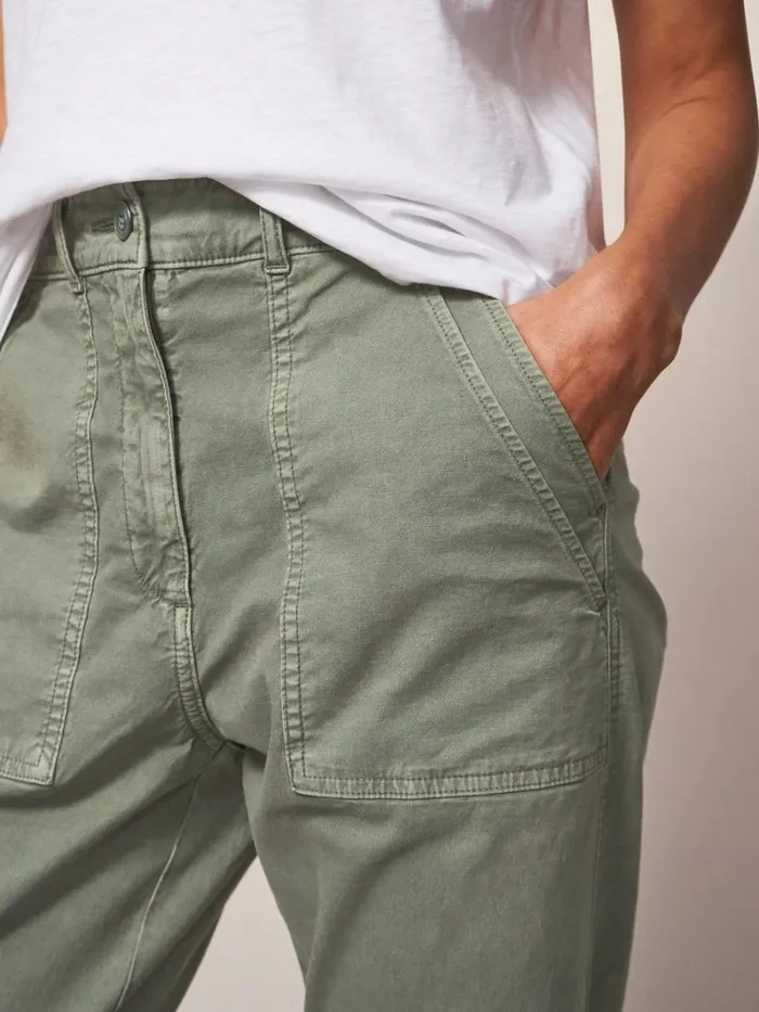 White Stuff TROUSERS Twister Chino Mid Green 8211 Women White Stuff TROUSERS Twister Chino Mid Green 8211 Women