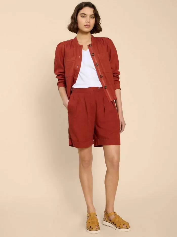 White Stuff TROUSERS Una Shorts Dk Red 8211 Women