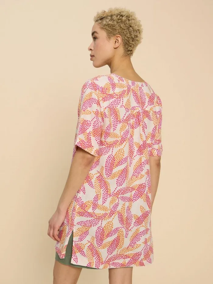 White Stuff TUNICS Lina Linen Tunic Ivory Print 8211 Women White Stuff TUNICS Lina Linen Tunic Ivory Print 8211 Women