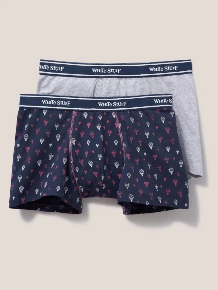 White Stuff UNDERWEAR 2 Pack Boxers Plain And Print Navy Multi 8211 Men White Stuff UNDERWEAR 2 Pack Boxers Plain And Print Navy Multi 8211 Men