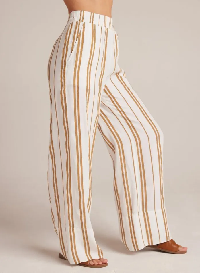 Wide Leg Pant 8211 Redwood Stripe Women Bella Dahl Pants Wide Leg Pant 8211 Redwood Stripe Women Bella Dahl Pants
