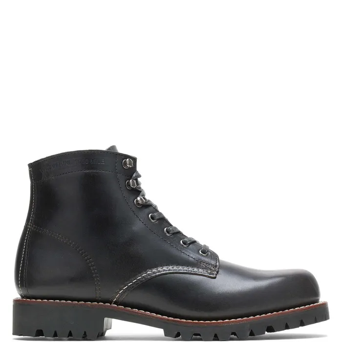 Wolverine 1000 Mile PlainToe Rugged Boot Black Men Boots