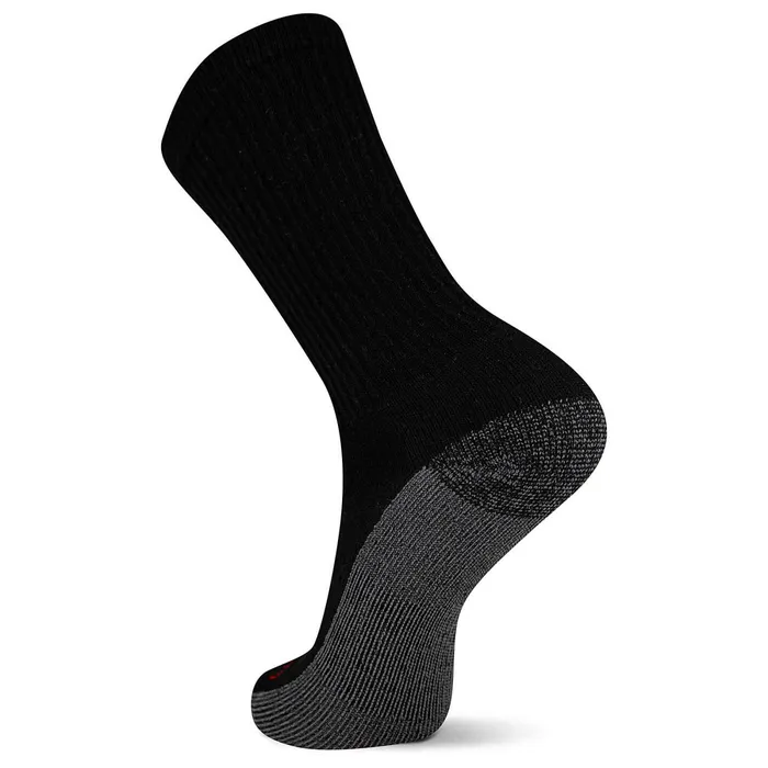 Wolverine 6PK Cotton Comfort SteelToe Crew Sock Black Men Socks