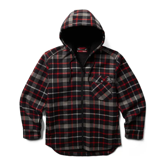 Wolverine Bucksaw Sherpa Shirt Jac Dark Red Men Outerwear