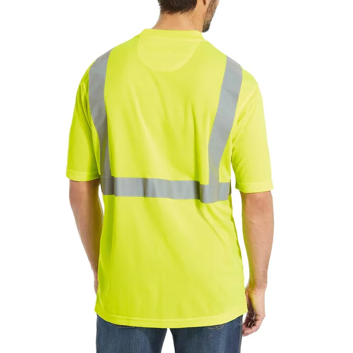 Wolverine Caution Short Sleeve Tee Hi Vis Green Men Safety Gear