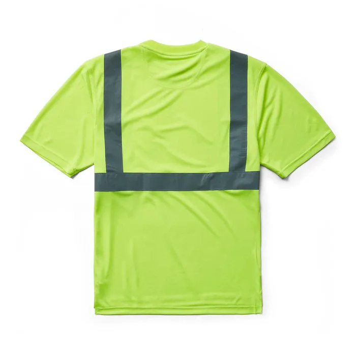 Wolverine Caution Short Sleeve Tee Hi Vis Green Men Safety Gear