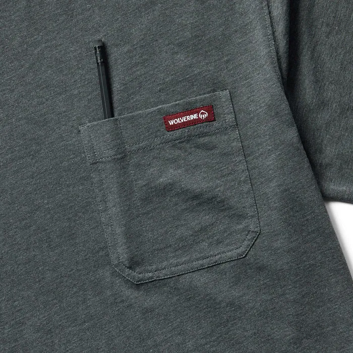 Wolverine Classic Short Sleeve Pocket Tee Charcoal Heather Men TShirts