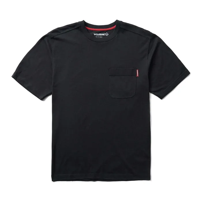 Wolverine Classic Short Sleeve Pocket Tee Ext Black Men TShirts