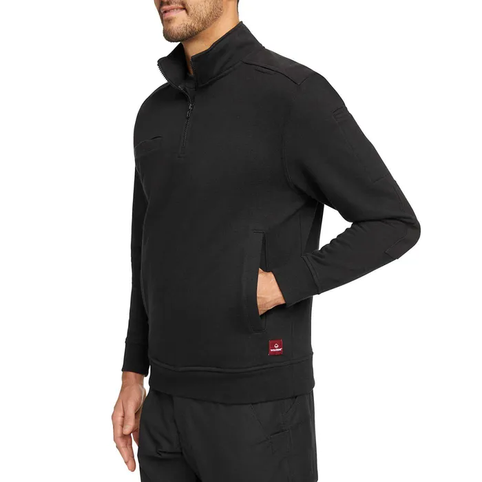 Wolverine Job Shirt Quarter Zip Black Men Hoodies and Pullovers