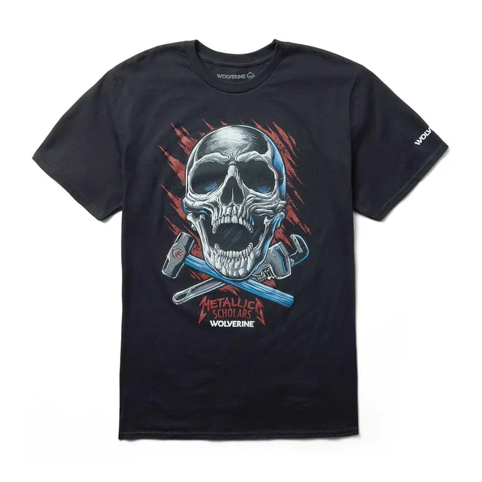 Wolverine Metallica Scholars Collection Short Sleeve Graphic Tee Black Men TShirts