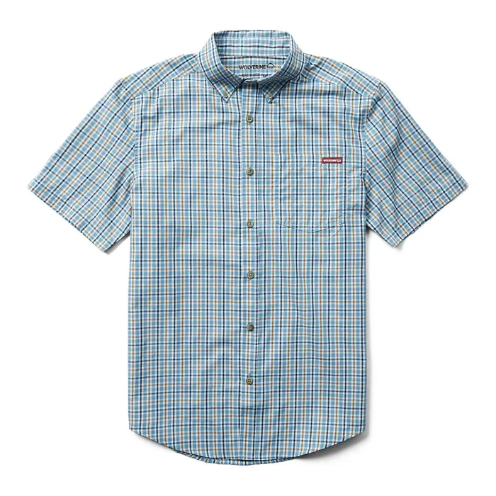 Wolverine Mortar Short Sleeve Shirt Blue Shadow Men Clothing