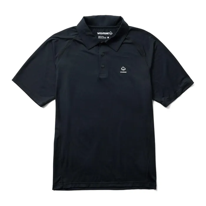 Wolverine SunStop Eco Short Sleeve Polo Black Men Work Shirts