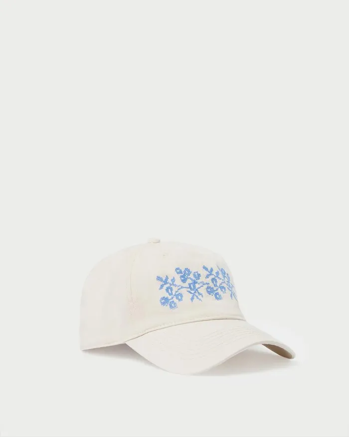 Women Accessories Loeffler Randall Cairo NaturalBlue Embroidered Cap L Hats L Accessories Women Accessories Loeffler Randall Cairo NaturalBlue Embroidered Cap L Hats L Accessories