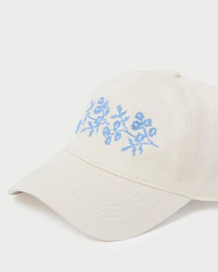 Women Accessories Loeffler Randall Cairo NaturalBlue Embroidered Cap L Hats L Accessories Women Accessories Loeffler Randall Cairo NaturalBlue Embroidered Cap L Hats L Accessories