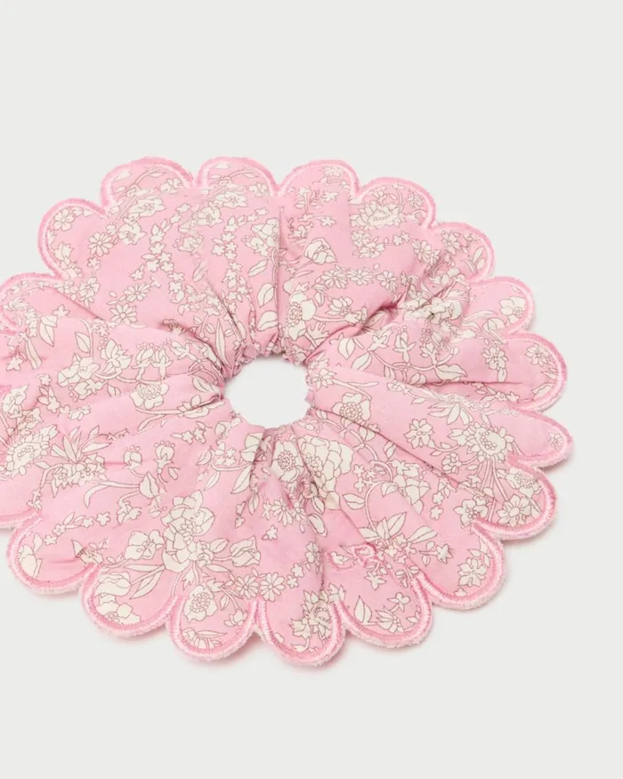 Women Accessories Loeffler Randall Frankie Pink Floral Scallop Scrunchie I Hair Accessories I Accessory Women Accessories Loeffler Randall Frankie Pink Floral Scallop Scrunchie I Hair Accessories I Accessory