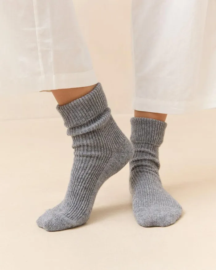 Women Accessories Loeffler Randall Irene Grey Cashmere Socks Women Accessories Loeffler Randall Irene Grey Cashmere Socks