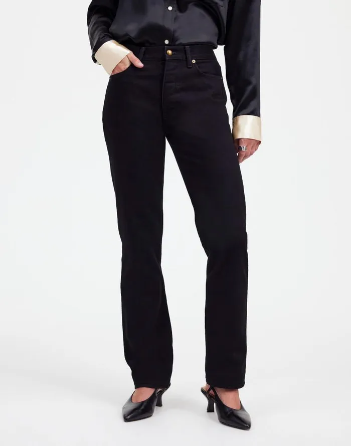 Women Alexa Chung For Madewell HighRise Straight Jean In Outridge Wash Outridge Wash Madewell Jeans