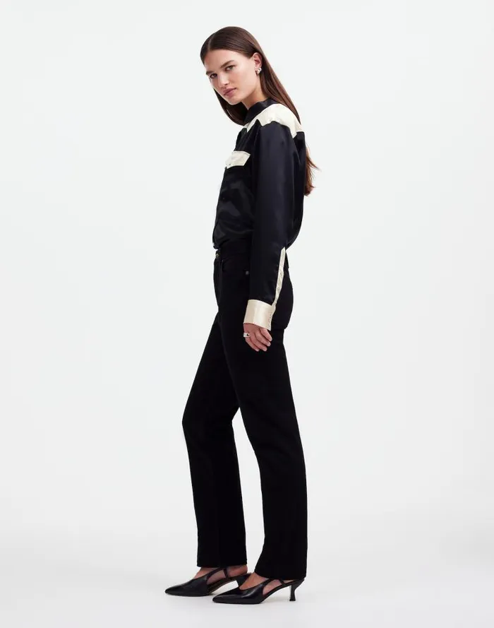 Women Alexa Chung For Madewell HighRise Straight Jean In Outridge Wash Outridge Wash Madewell Jeans