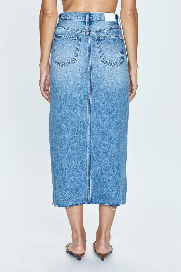Women Alice Midi Skirt 8211 Portait Vintage Pistola Denim Skirts