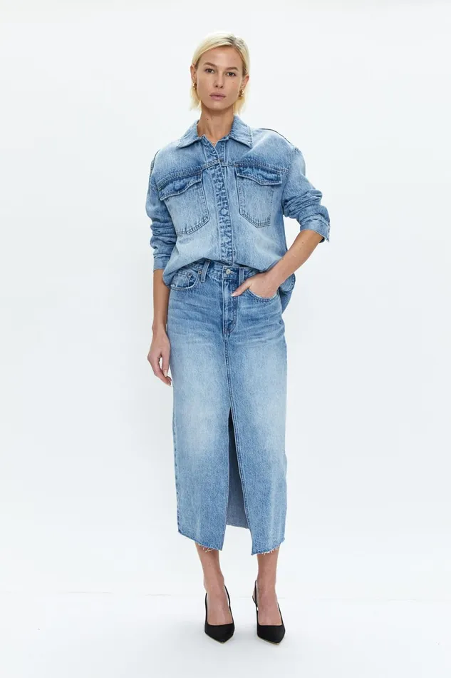 Women Alice Midi Skirt 8211 Skylark Pistola Denim Denim