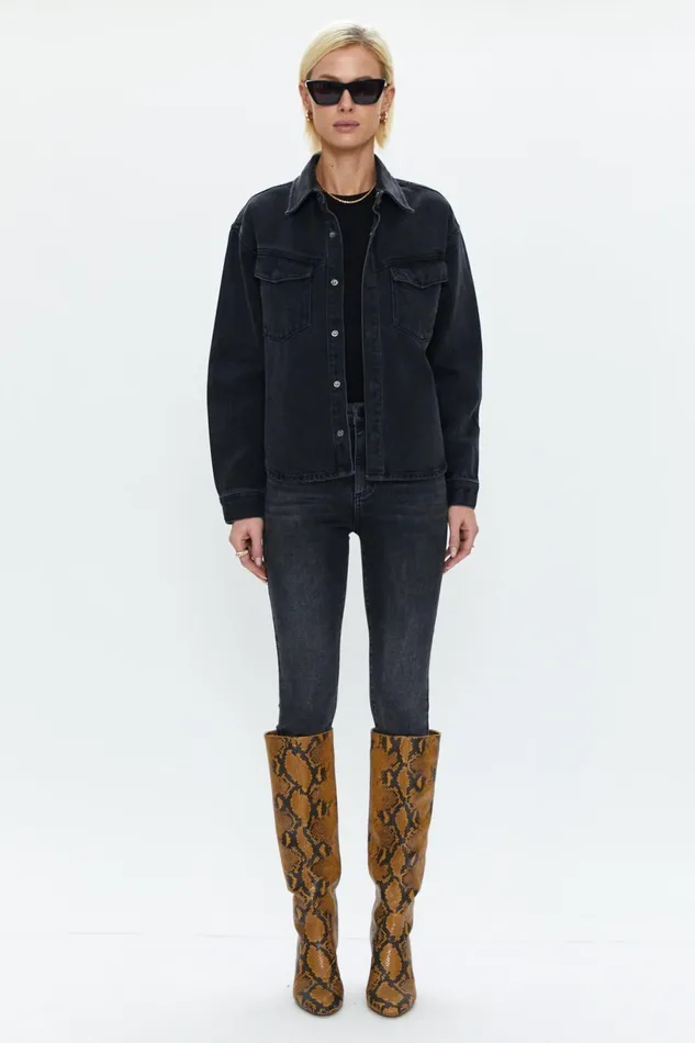 Women Aline High Rise Skinny Jean 8211 Dark Stone Vintage Pistola Denim Denim