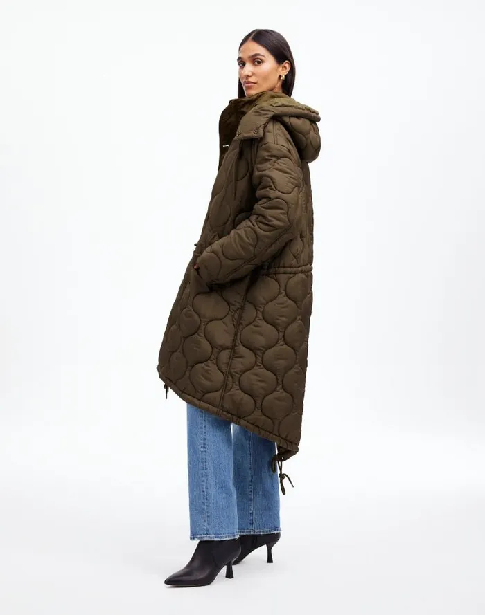 Women Alpha Industries M65 Fishtail Parka Jacket Green Madewell Coats Jackets