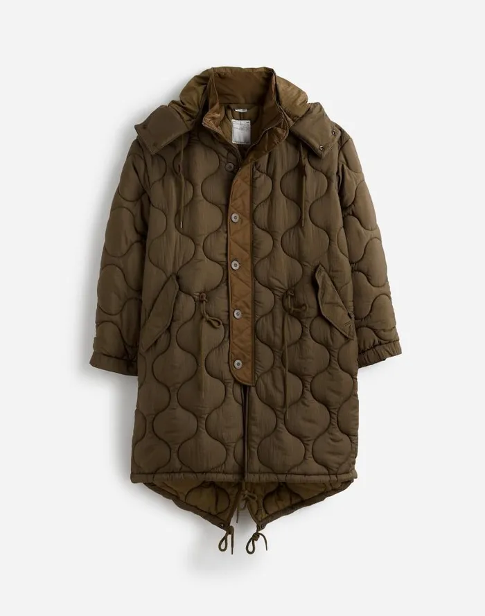 Women Alpha Industries M65 Fishtail Parka Jacket Green Madewell Coats Jackets