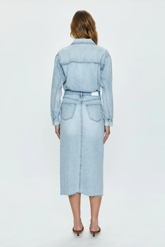 Women Amira Midi Dress 8211 Riviera Pistola Denim Denim
