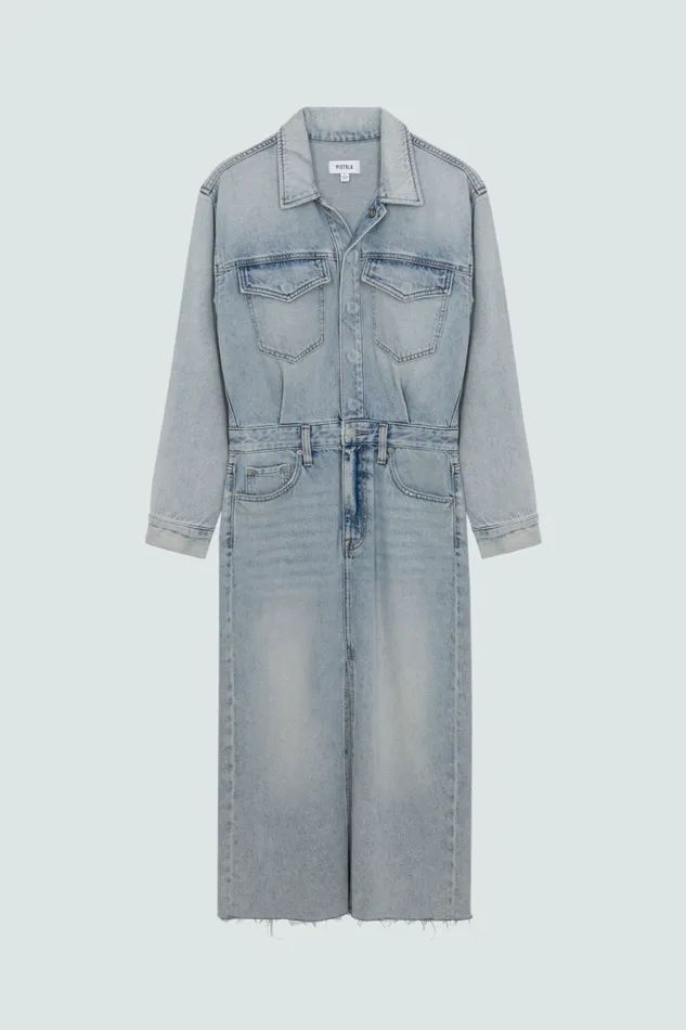 Women Amira Midi Dress 8211 Riviera Pistola Denim Denim