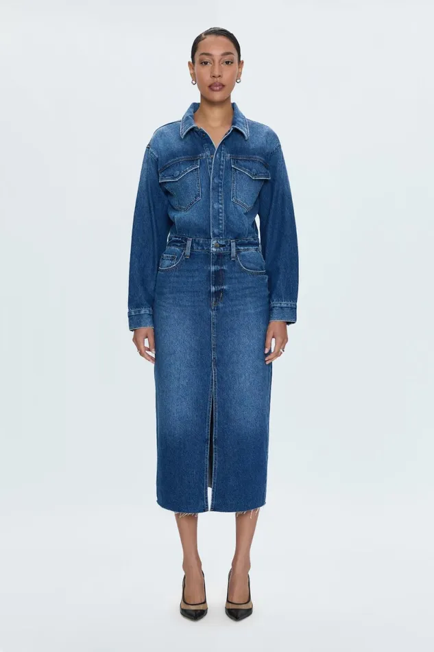 Women Amira Midi Dress 8211 Social Pistola Denim Dresses