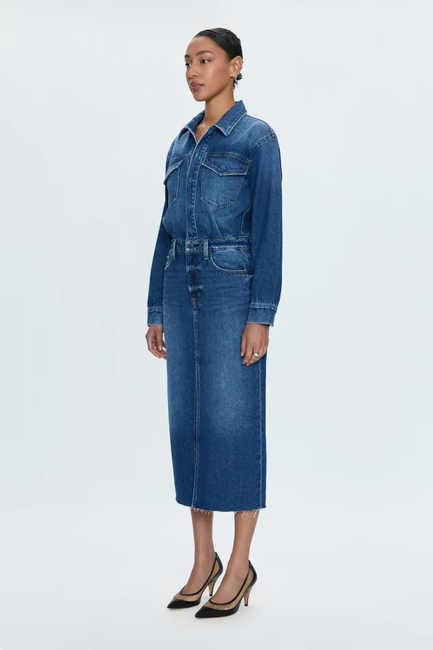 Women Amira Midi Dress 8211 Social Pistola Denim Dresses