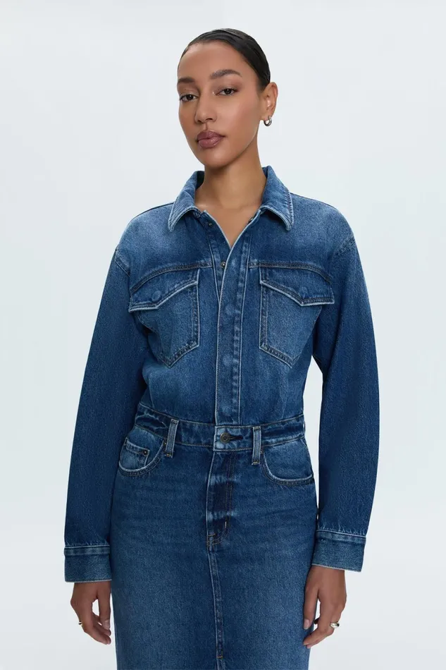 Women Amira Midi Dress 8211 Social Pistola Denim Dresses