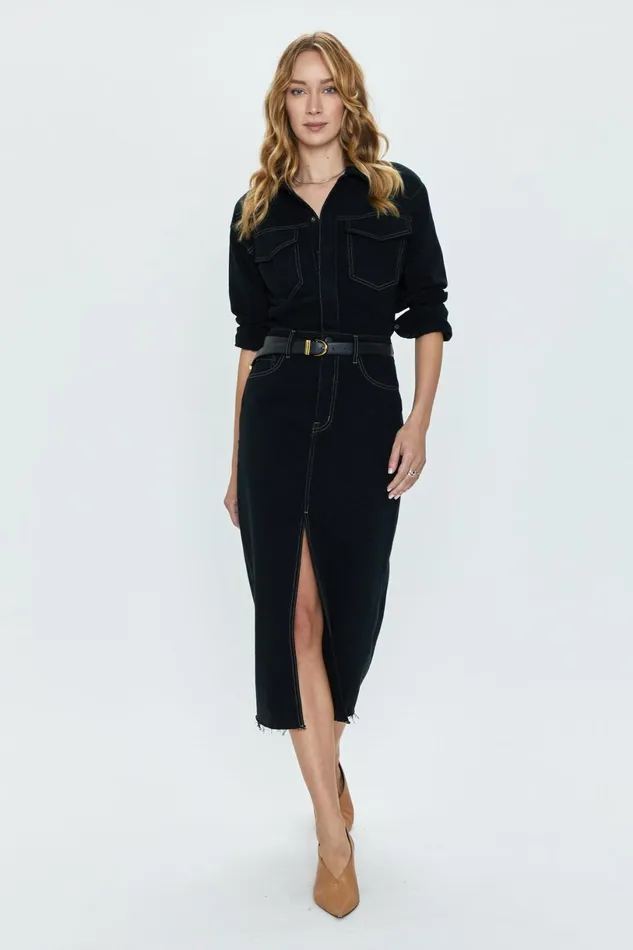 Women Amira Midi Dress 8211 Vioght Pistola Denim Dresses