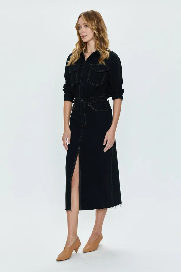 Women Amira Midi Dress 8211 Vioght Pistola Denim Dresses